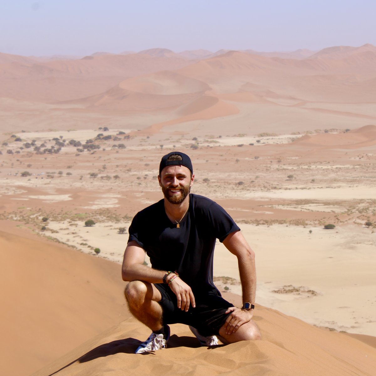 Louis on a dune in Sossusvlei, Namibia